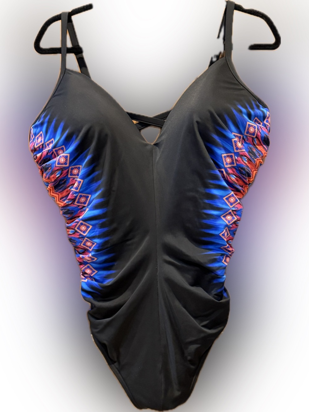 Miraclesuit Temptation Black One Piece Swimsuit 18DD Tummy Control